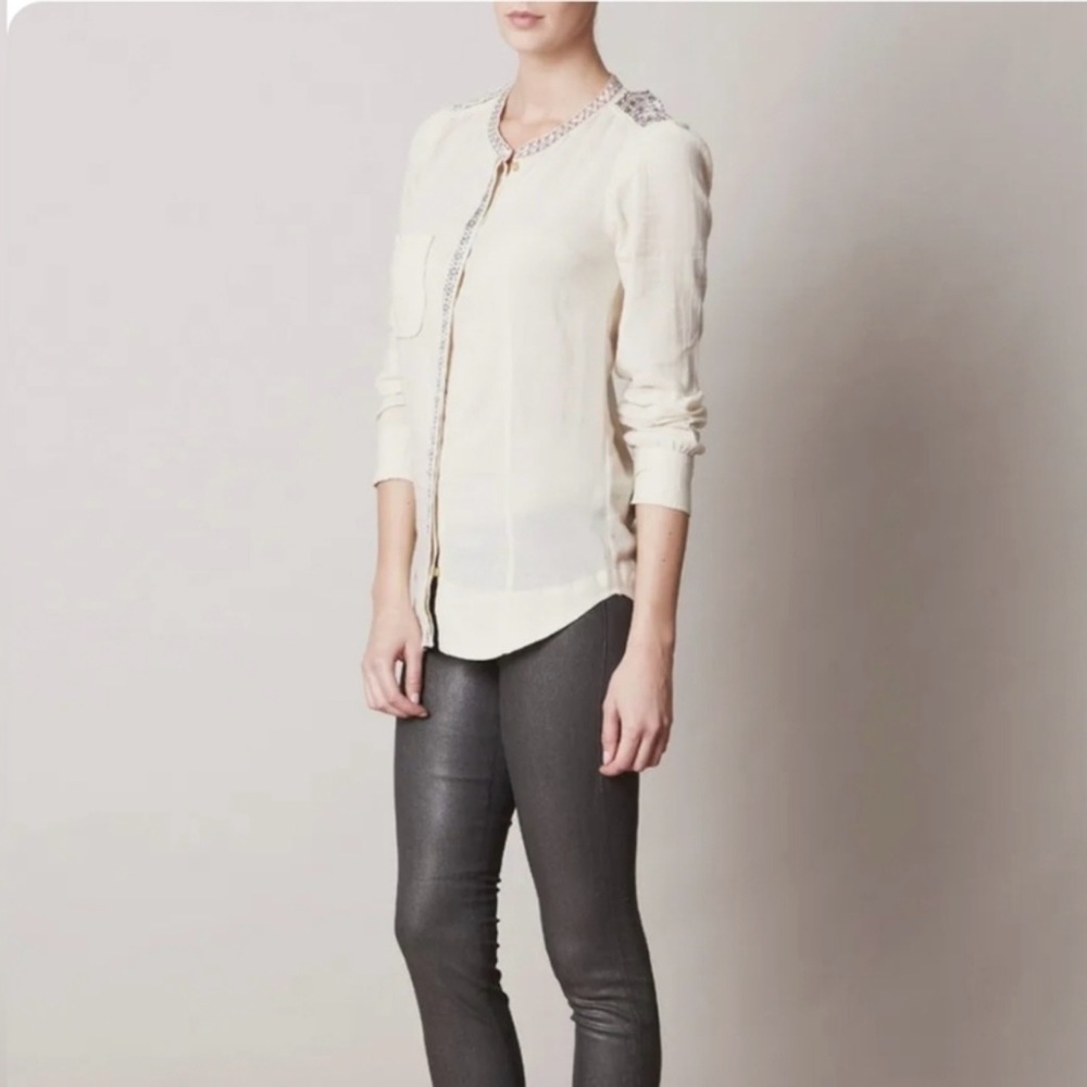 Etoile Isabel Marant Embroidered Pocket Blouse